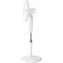 Orbegozo SF 0147 Standing Fan 50 W 3 Ventilation Speeds Oscillating Height Adjustable Quiet Safety Grille Blade Size 40 cm White