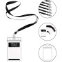 Zalava - 40 soportes para tarjetas de identificación con cordones, soporte de tarjeta de identificación de plástico transparente
