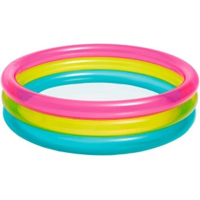 INTEX 57104NP - Piscina hinchable 3 aros transparente 86x86x25 cm - 63 l
