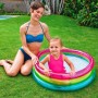 INTEX 57104NP - Piscina hinchable 3 aros transparente 86x86x25 cm - 63 l