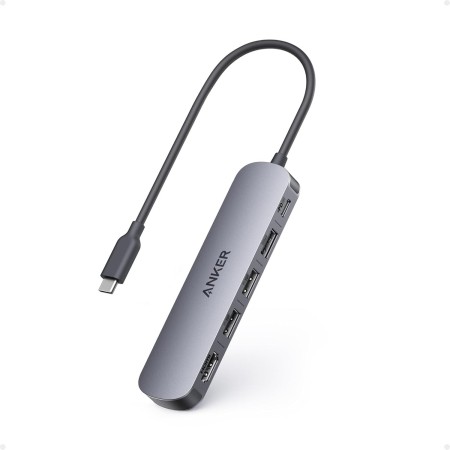 Anker Hub USB C (5 en 1), HDMI 4K@30Hz con Entrega de Potencia máxima de 100 W, Puertos de Datos USB-C y USB-A a 5 Gbps,