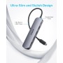 Anker Hub USB C (5 en 1), HDMI 4K@30Hz con Entrega de Potencia máxima de 100 W, Puertos de Datos USB-C y USB-A a 5 Gbps,