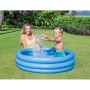 Intex 59416NP Crystal Blue Three Ring Inflatable Paddling Pool, Redondo, Multicolor, 2 - 7 años 1.14m x 25cm