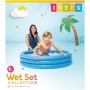 Intex 59416NP Crystal Blue Three Ring Inflatable Paddling Pool, Redondo, Multicolor, 2 - 7 años 1.14m x 25cm