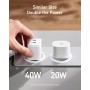 Anker Cargador iPhone Carga Rapida 521 (Nano Pro), Cargador USB C Compacto de 40 W PIQ 3.0 con Puerto Dual (no Plegable) para