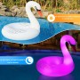 DeeprBling Cisne Hinchable Piscina con Luces Solar que Cambian de Color, Flotador Cisne Gigante para Adulto, Cisne Inflable