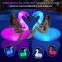 DeeprBling Cisne Hinchable Piscina con Luces Solar que Cambian de Color, Flotador Cisne Gigante para Adulto, Cisne Inflable