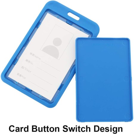 GTIWUNG 4 Pcs Funda de Tarjeta de Identificación, ID Titular de Tarjeta, Vertical Etiqueta de Nombre Insignia ID Card Holders,