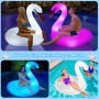 DeeprBling Cisne Hinchable Piscina con Luces Solar que Cambian de Color, Flotador Cisne Gigante para Adulto, Cisne Inflable