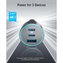 Anker Cargador de Coche Compacto Rápido de 3 Puertos de 67W- Carga de Alta Velocidad para iPhone 16/15/14, Galaxy S23, iPad Air