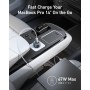 Anker Cargador de Coche Compacto Rápido de 3 Puertos de 67W- Carga de Alta Velocidad para iPhone 16/15/14, Galaxy S23, iPad Air