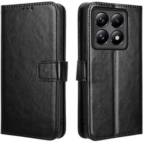 Heioloo Funda para Xiaomi 14T Pro Carcasa PU Cuero Magnética con Soporte y Cartera para Tarjetas [Anti-arañazos] [Protección