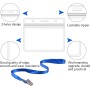 Zalava 40 unidades Funda para tarjeta de identificación, soporte para tarjeta de identificación, con cinta Lanyard resistente al