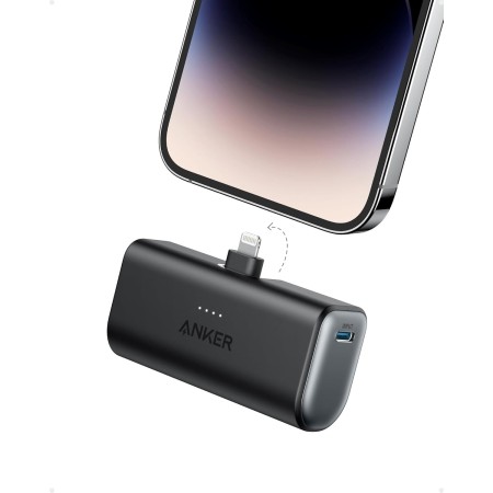 Power Bank Anker 621 con Conector Lightning, Cargador portátil inalámbrico de 12 W con Certificado MFi de 5000 mAh, Compatible