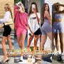 Pantalones Cortos Deportivos para Mujer, Pantalon Corto Ciclismo Gym Running Yoga Gym Fitness para Mujer con Bolsillos Mallas