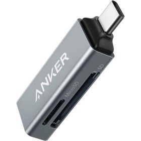 Anker Lector de Tarjetas de Memoria USB-C 2 en 1 para Tarjetas SDXC, SDHC, SD, MMC, RS-MMC, Micro SDXC, Micro SD, Micro SDHC y