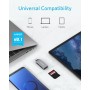 Anker Lector de Tarjetas de Memoria USB-C 2 en 1 para Tarjetas SDXC, SDHC, SD, MMC, RS-MMC, Micro SDXC, Micro SD, Micro SDHC y