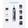 Anker Lector de Tarjetas de Memoria USB-C 2 en 1 para Tarjetas SDXC, SDHC, SD, MMC, RS-MMC, Micro SDXC, Micro SD, Micro SDHC y