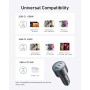 Anker Cargador de Coche USB-C, Cargador de Coche Rápido Tipo-C Ultracompacto 3 Puertos 167,5 W Máxi. para MacBook Pro/Air,