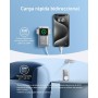 Anker MagGo Power Bank para Apple Watch, Batería Compacta de 10.000 mAh con Certificación Oficial y Cable USB-C Integrado, 35 W