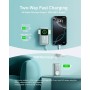 Anker MagGo Power Bank para Apple Watch, Batería Compacta de 10.000 mAh con Certificación Oficial y Cable USB-C Integrado, 35 W