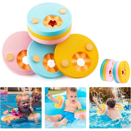 kaianda - Manguitos de natación para niños, 6PCS Manguitos Bebe ，Manguitos Dolphin，Hechos de Espuma, Piscina Discos Flotantes…