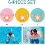 kaianda - Manguitos de natación para niños, 6PCS Manguitos Bebe ，Manguitos Dolphin，Hechos de Espuma, Piscina Discos Flotantes…