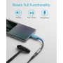 Anker USB-C auf 3.5mm Audio Adapter auf weiblichen Stecker, Nylon Kabel, kompatibel mit Samsung S20/S20+/S20 Ultra, Pixel 4/ +