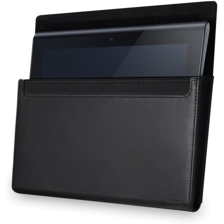 Sony SGPCK1.AE - Bolsa de transporte compacta, cuero auténtico para Sony Tablet S, color negro