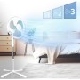 gridinlux® | HOMELY FRESH 450 Standing Fan | 40W | 3 Blades of 40 cm Diameter | Oscillating | Cooler 3 Speeds | Height