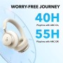 Soundcore de Anker Space One Auriculares Cancelación Ruido Activa Adaptativa, Cascos Inalambricos Bluetooth Reducción de Voz