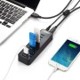 Hub USB 10 Puertos, Anker, con 7 Puertos de Hub USB 3.0, 60W, 3 Puertos de Carga rápida PowerIQ para iPhone, iPad, Samsung,