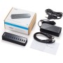 Hub USB 10 Puertos, Anker, con 7 Puertos de Hub USB 3.0, 60W, 3 Puertos de Carga rápida PowerIQ para iPhone, iPad, Samsung,