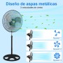 Artebeads Standing Fans Powerful 18 Inch 80 W 3 Speeds Oscillating Fan with Stable Base Height Adjustable (58-90 cm) Removable