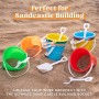 Sloosh 12 Juegos de Cubos de Arena con Palas para Niños Cubos de Playa Juguetes Regalos para Fiestas Juego de Cubos de Plástico