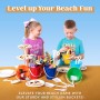 Sloosh 12 Juegos de Cubos de Arena con Palas para Niños Cubos de Playa Juguetes Regalos para Fiestas Juego de Cubos de Plástico