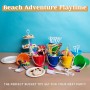Sloosh 12 Juegos de Cubos de Arena con Palas para Niños Cubos de Playa Juguetes Regalos para Fiestas Juego de Cubos de Plástico