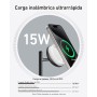 Anker MagGo Estación de Cargador Inalámbrico iPhone 3 en 1 Magsafe 15W, Cargador Inalambrico Compatible con MagSafe para iPhone