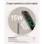Anker MagGo Estación de Cargador Inalámbrico iPhone 3 en 1 Magsafe 15W, Cargador Inalambrico Compatible con MagSafe para iPhone