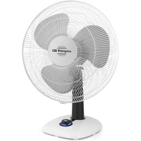 Orbegozo TF 0123 – Desk Fan, Oscillating, 2 Speeds, Propeller Diameter 23 cm, Handle, 25 W, LED Light Pilot Light, White
