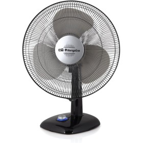 Orbegozo TF 0124 – Desktop Fan, Oscillating, Propeller Diameter 20 cm, Handle, 22 W, LED Light Pilot, 2 Speeds, Black