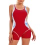 uxxnjfg Bañadores Mujer Natacion Traje de Baño Sexy 2024 Reductor Barriga Swimsuit Color Sólido Bañadores Deportivo Bañador con