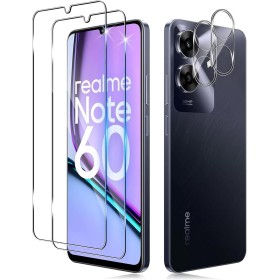 Funrae 2 Piezas Protector de Pantalla para Realme Note 60 / Realme Note 60X con 2 Piezas Protector de Lente de Cámara, 0.33MM HD