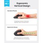 Anker Ratón óptico ergonómico vertical inalámbrico para Windows y Mac OS (USB 800/1200/1600 DPI) 5 botones 2.4G