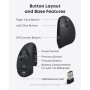 Anker Ratón óptico ergonómico vertical inalámbrico para Windows y Mac OS (USB 800/1200/1600 DPI) 5 botones 2.4G