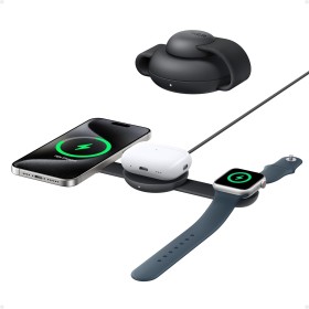 Anker MagGo Cargador Inalámbrico iPhone Estación de Carga Inalámbrica 3 en 1 Compatible con MagSafe Qi2 15W, Base de Carga