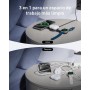 Anker MagGo Cargador Inalámbrico iPhone Estación de Carga Inalámbrica 3 en 1 Compatible con MagSafe Qi2 15W, Base de Carga