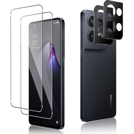 Funrae 2 Piezas Protector de Pantalla para Realme Note 60 / Realme Note 60X con 2 Piezas Protector de Lente de Cámara, 0.33MM HD
