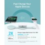 Anker MagGo Cargador Inalámbrico iPhone Estación de Carga Inalámbrica 3 en 1 Compatible con MagSafe Qi2 15W, Base de Carga
