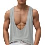 Rrongwn Camiseta de tirantes para hombre, sin mangas, cuello en V, camiseta de verano, tiempo libre, playas de arena sueltas